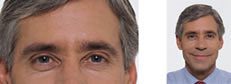 close up of a man's eyes