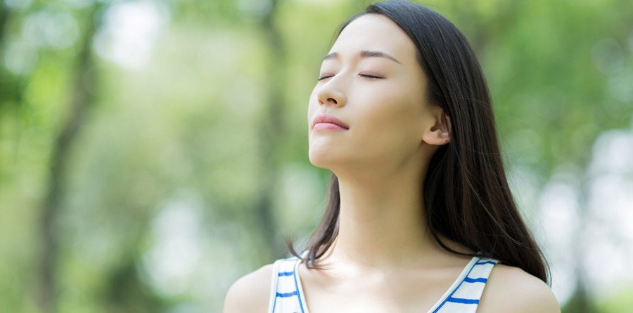 woman enjoying the outdoors