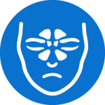blue sinuses face icon