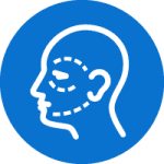 blue facial plastics icon