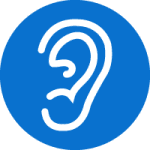 blue ear icon