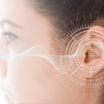 Hearing image on woman