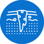 blue skin cancer icon