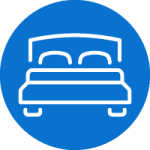 blue bed icon